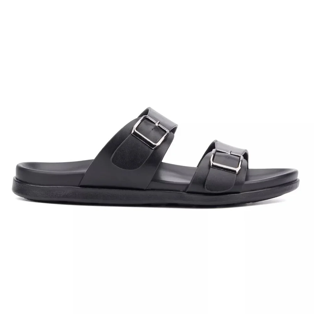 New York & Company Men's Edan Buckle Two Strap Sandals Size: 12 NIB